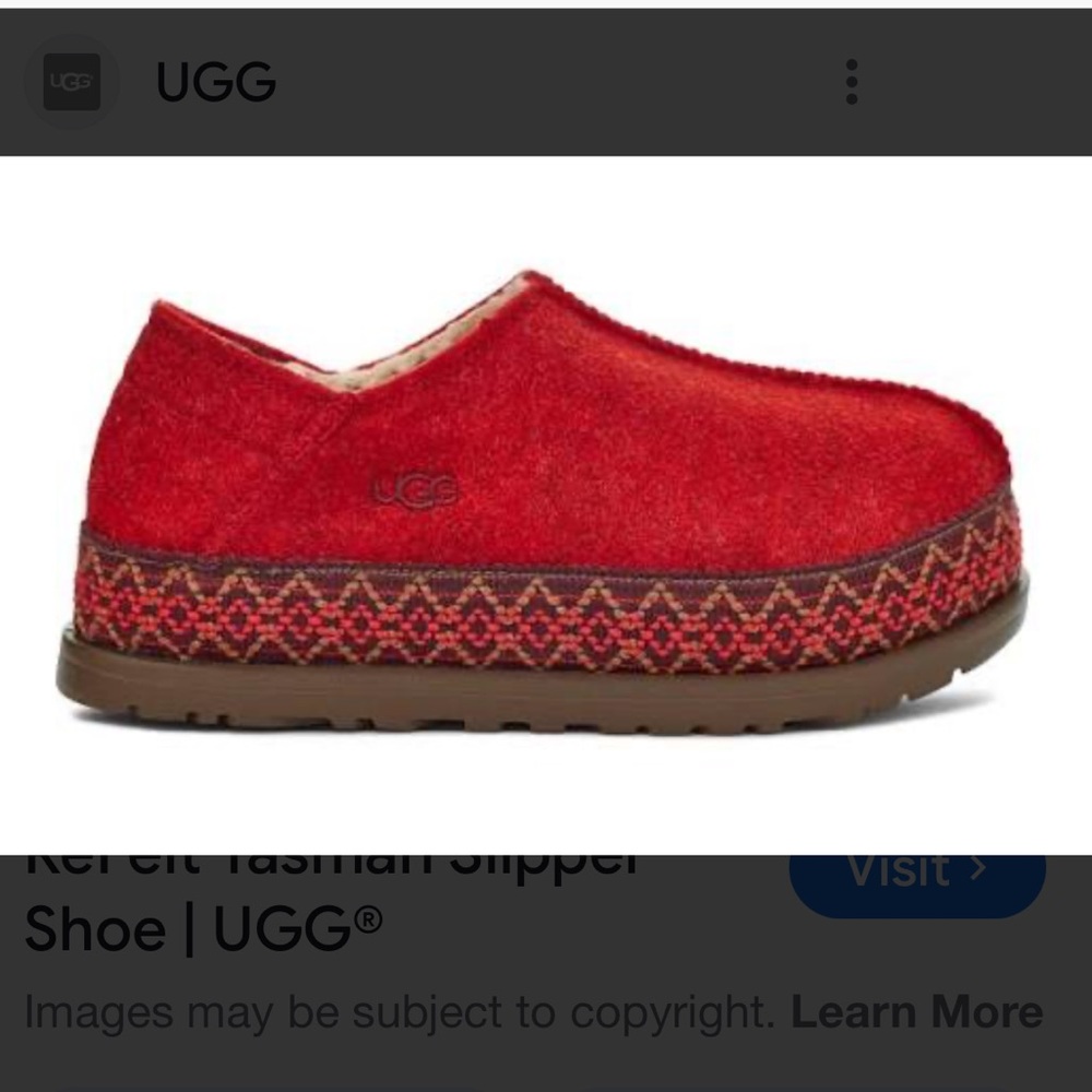 UGG Refelt Tasman Wool Slip-Ons sz 7